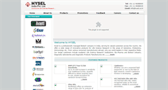 Desktop Screenshot of hysel.co.in